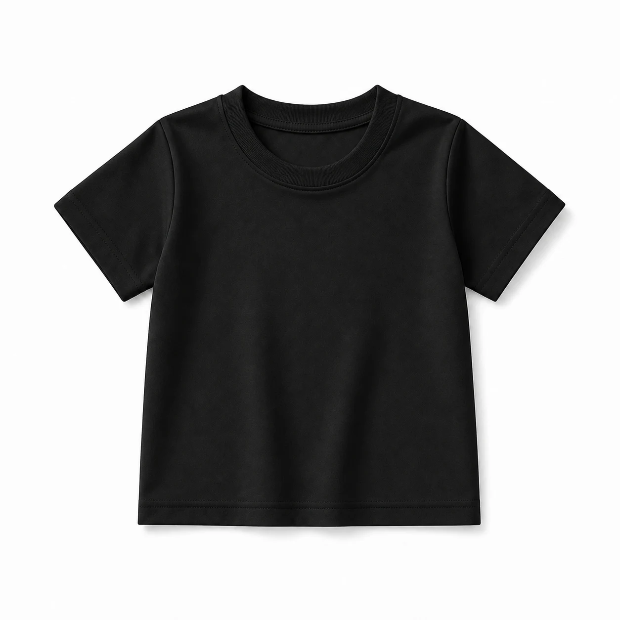 180G 儿童 T 恤 · 牛奶丝 · 黑色展示图