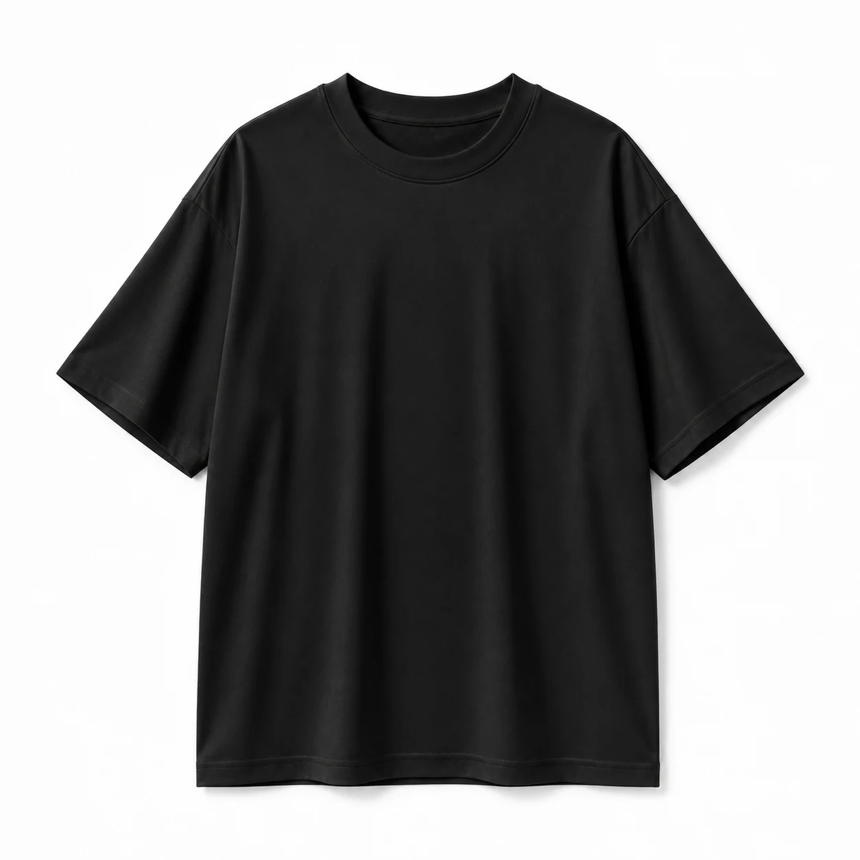180G 成人 T 恤 · 牛奶丝 · 黑色展示图