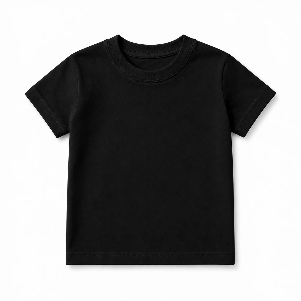 145G 儿童 T 恤 · 平板布 · 黑色展示图